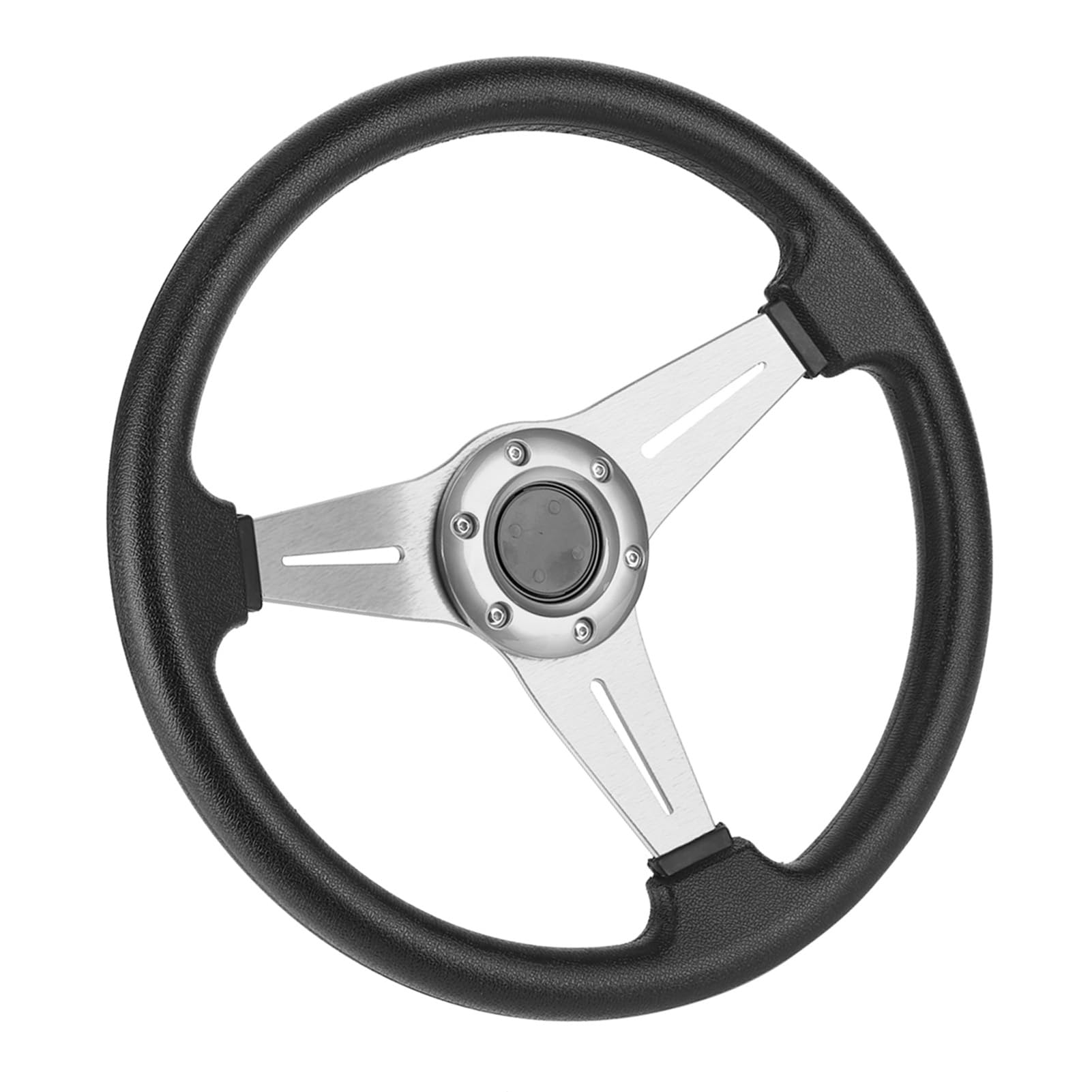 Wakects Volante 350mm Lega Alluminio PU Sport Drifting (SILVER)