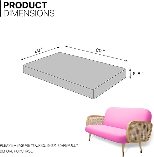 Miniatura 2 de MoNiBloom Funda para futón de tamaño Queen, elástica, sin brazos, funda para sofá sin brazos, protector de muebles, duradera y lavable, con