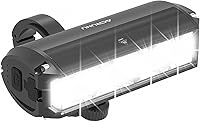 Vista 10 de Luz LED Súper Brillante para Bicicleta de 3400 Lúmenes Recargable por USB - Faro de Bicicleta de 5 Modos con 7H de Duración, IPX6 Resistente al