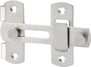 Alise Flip Latch Gate Latch,4 inch Stainless Steel Barn Door Lock,Anti-Theft Lock,Safety Door Lock for Wooden Fence, MS9001 Brushed Nickel