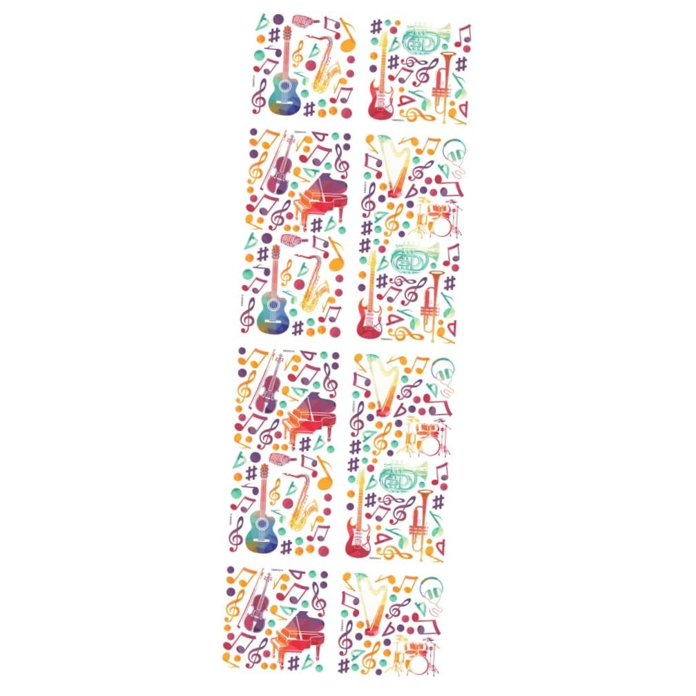 VILLCASE 3 Ensembles Sticker Mural Musique Autocollant Décoratif Note De Musique Décoration Murale Musicale Papier Peint Décoration Murale Notes De Autocollants 4 Pièces * 3