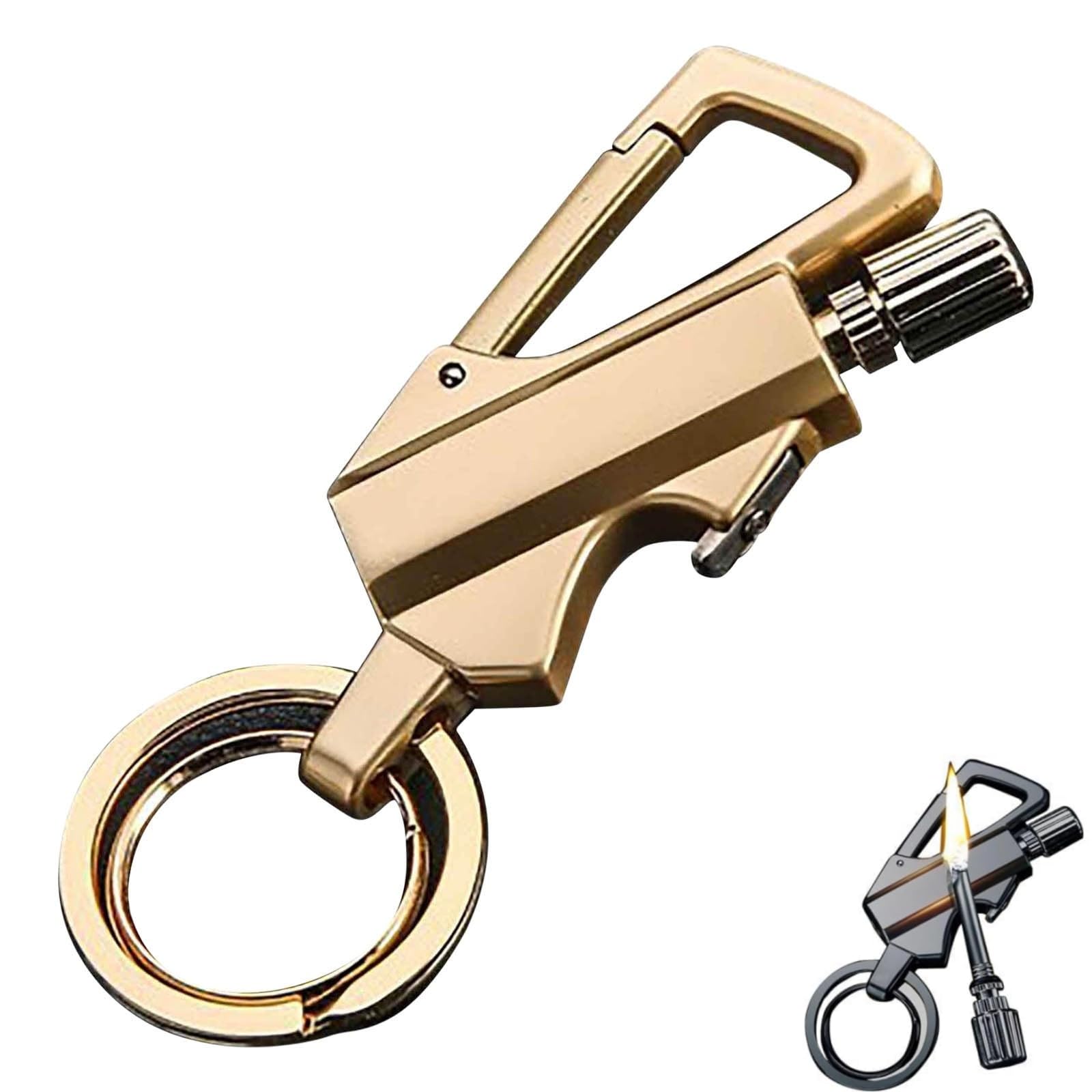 2 Pack Permanent Match Infinity Lighter with Multitool Keychain Bottle Opener Reusable Waterproof Match Strike Anywhere Forever Flint