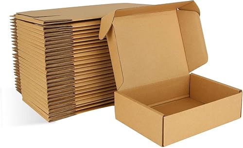 YAYODS Cajas de envío de 7 x 5 x 2 pulgadas, paquete de 30 unidades, cajas de correo de cartón corrugado pequeñas marrones para embalaje, pequeñas