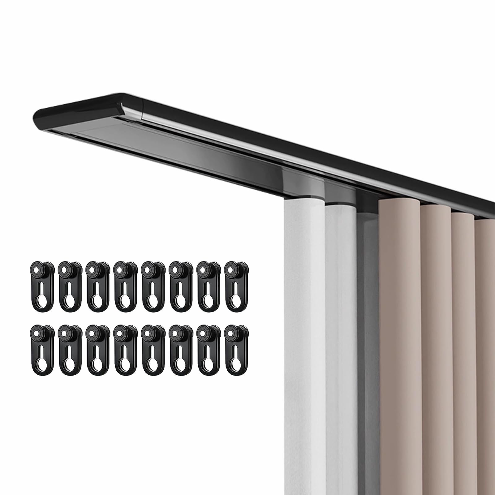 Tringle à rideaux double pour chambre et baie de bureau 65cm