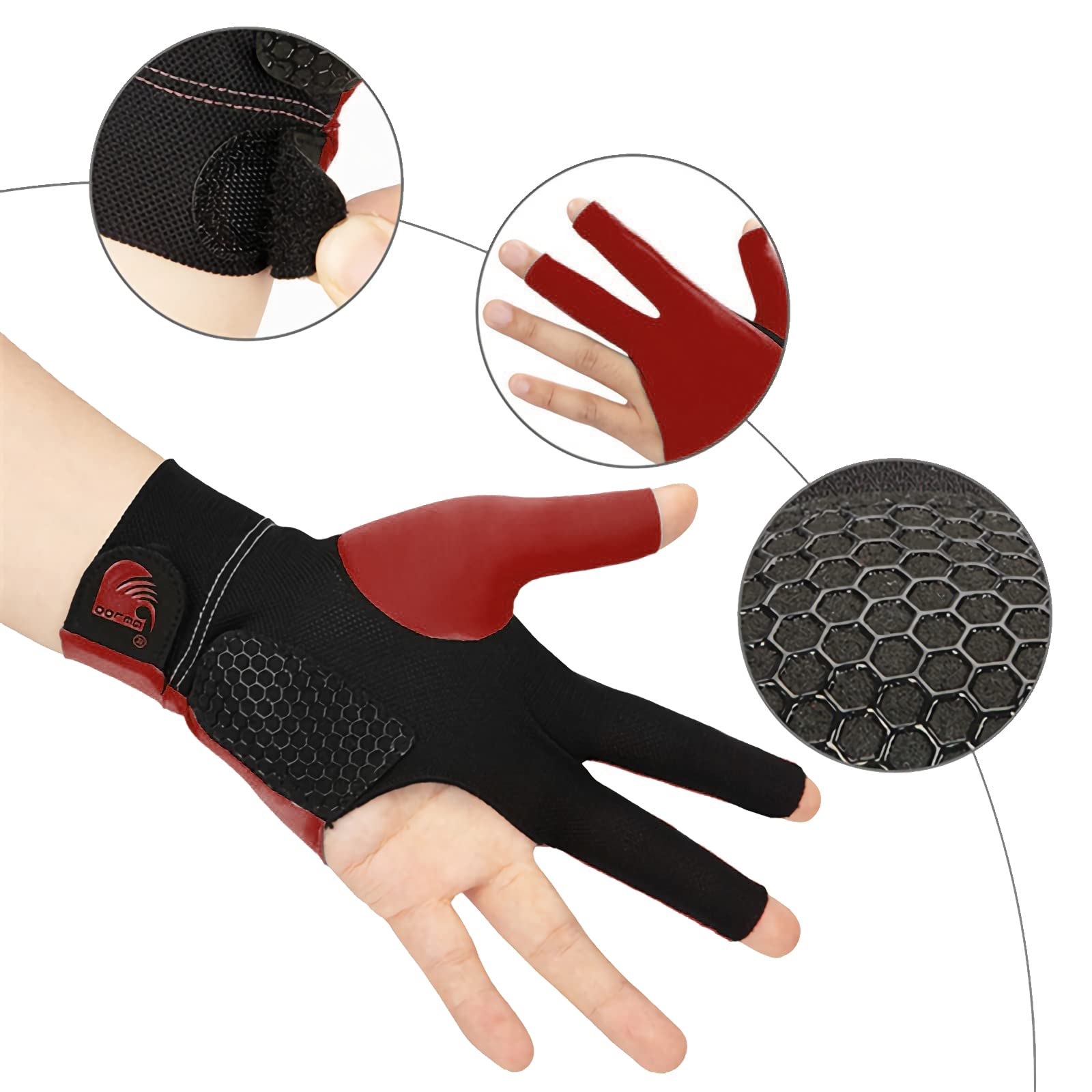 Guanto Da Biliardo Per Mano Sinistra | Accessorio Elasticizzato Per Stecca - Foto 10