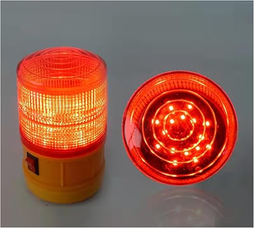 Miniatura 6 de Luz estroboscópica LED de advertencia roja de advertencia de seguridad con interruptor luces intermitentes silenciosas para camiones, tractores,
