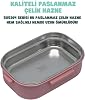 Vagonlife Bento 1650ml Lunchbox 2 Tiers 3 Compartments Stainless Steel Lunch Box Dining Box (Pink)