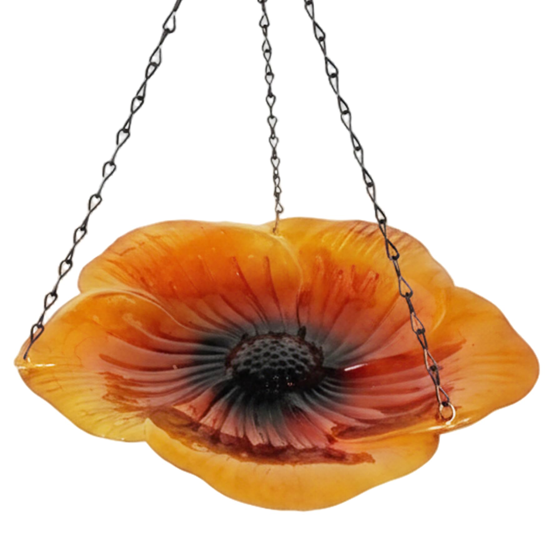 Bee Watering Station, Flower Shape Hanging Bird Feeders for Outdoors, Decorative Bird Feeder Tray for Garden and Patio Brown