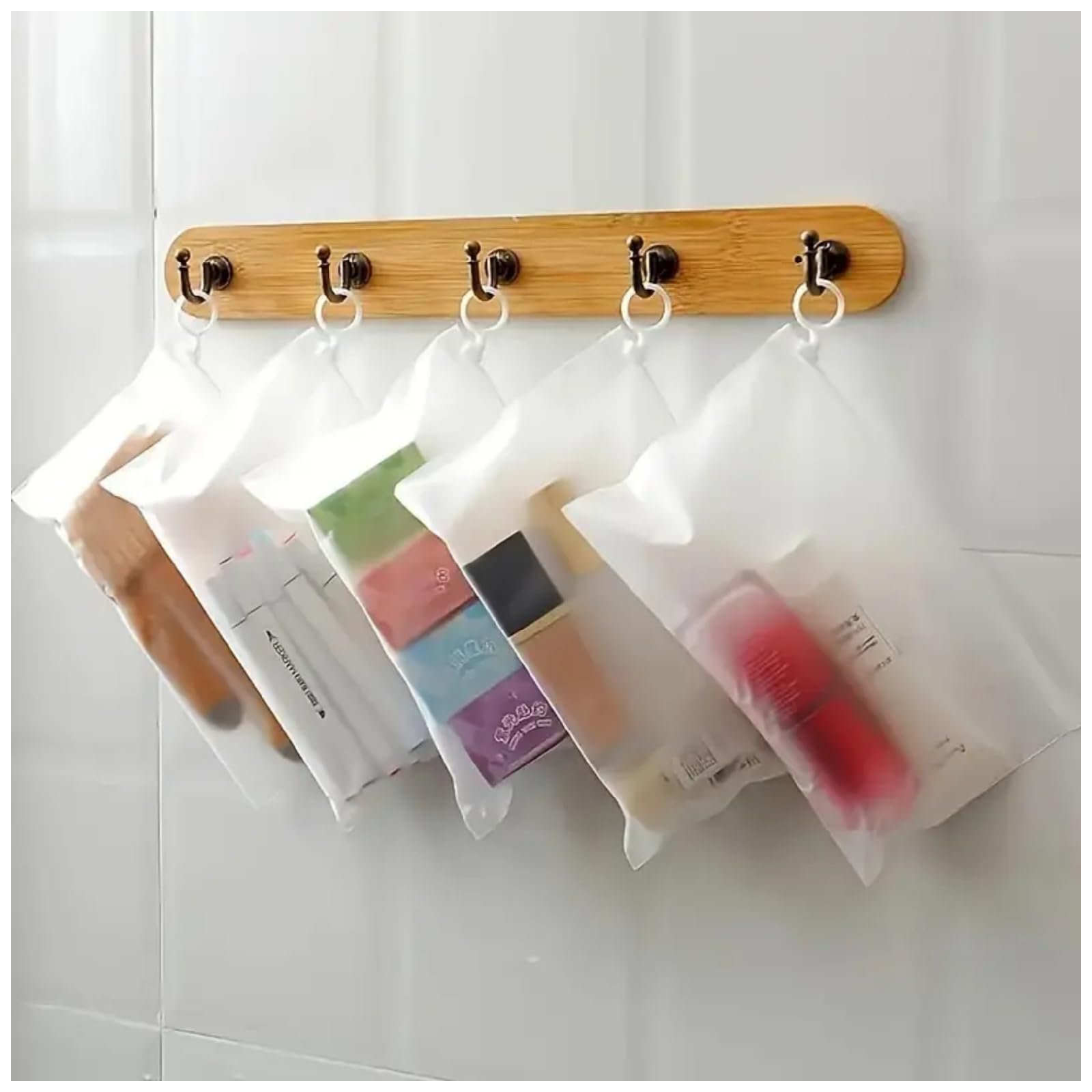 Space Saver Bags, 10 Pcs 9.4 * 5.1Inches Translucent Waterproof Frosted Zipper Pouches, Resealable Bag with Slider Closure for Storage