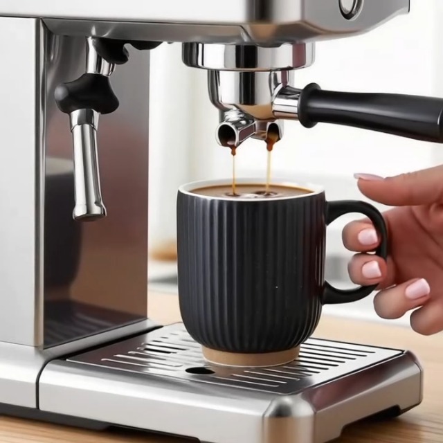 Juego de 4 mugs de cerámica negro y blanco 350 ml miniatura 7
