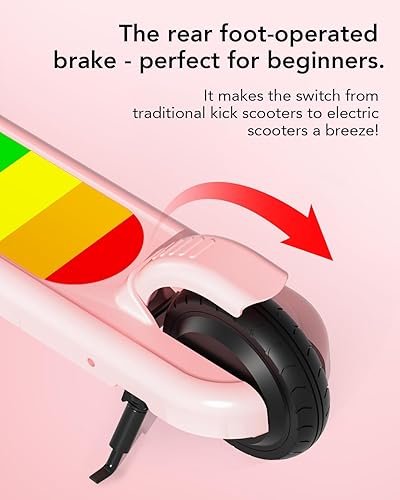 Miniatura 6 de ANHAO Patinete eléctrico para niños de 6 a 12 años (principalmente de 6 a 10 años), scooter eléctrico para niños con altura ajustable, scooter para