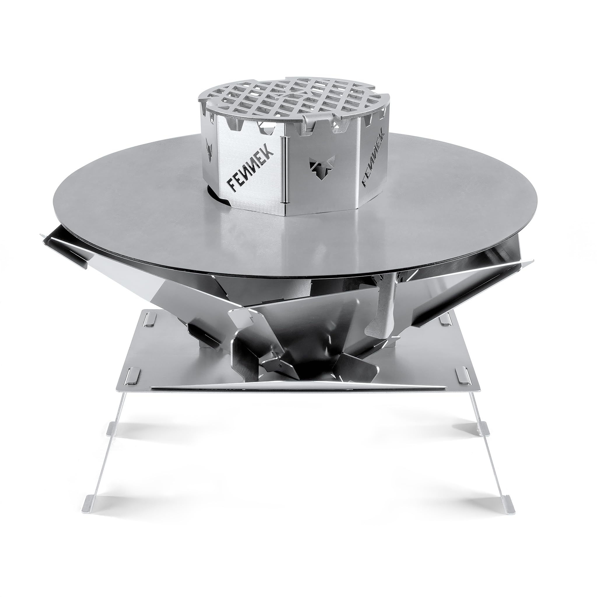FENNEK Hexagon | Braciere in acciaio inox portatile e smontabile | montaggio ad incastro