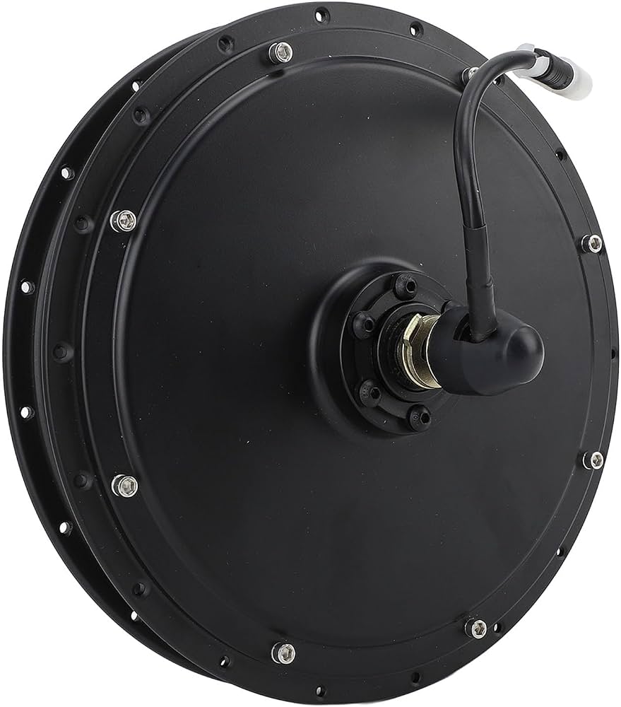 Elektrischer Fahrrad-Speichennabenmotor, Wasserdichter 48-V-500-W- Elektrofahrrad-Radnabenmotor mit Vorderradantrieb für Elektroroller Sport & Freizeit