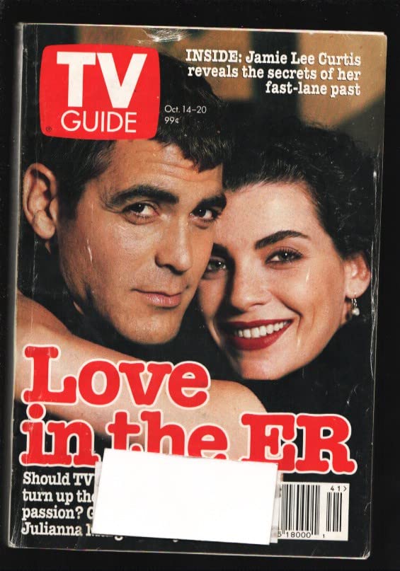 TV Guide 10/14/1995-Great TV guide-St. Louis Edition-ER-George Clooney- Julianna Margulies photo cover-VG