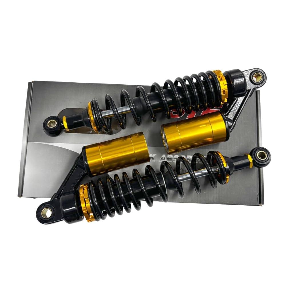 Dreammotion 2pcs 12.99" 330mm Amortisseurs de suspension arrière pour Mini Bike Honda Super Cub 50 70 90 110 Petit Cub DAX ATV Quad Dirt Bike ATV (Couleur or)