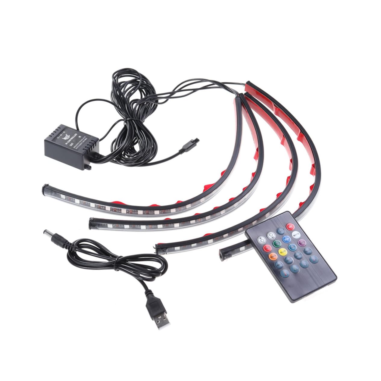 Gatuida Lámparas de Decorativas RGB para Coche LED Luces de Neón Luz Coche para Interior Automóvil