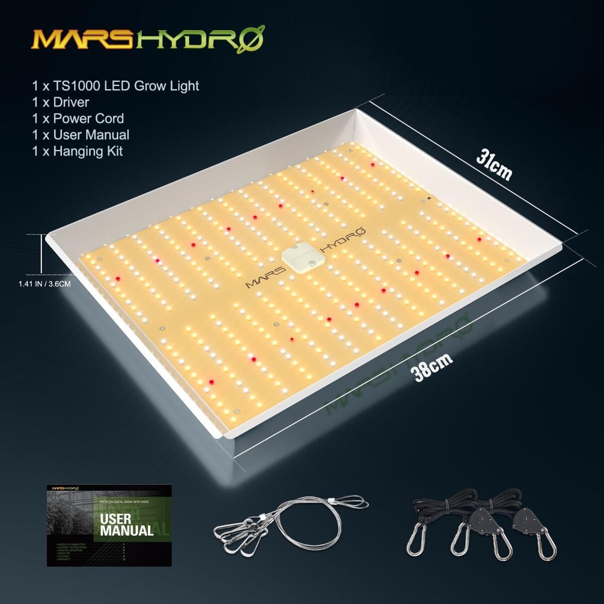 Painel de LED Mars Hydro 150 Watts TS1000 Grow Light Quantum Bar Painel de LED Mars Hydro 150 Watts TS1000 Grow Light Quantum Bar