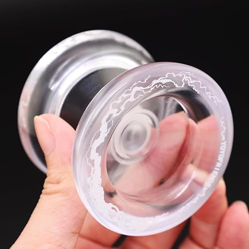 Miniatura 4 de Yoyofriends Yoyo AOE profesional sensible para principiantes, Crystal Yoyo de plástico ancho de doble propósito con rodamiento que no responde + eje