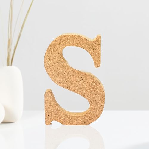 Letras de madera de 4 pulgadas, letras de madera sin terminar para decoración de pared, letras decorativas de pie, rebanadas, decoración de tablero