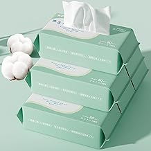 【綿100】天然コットン使い捨てフェイスタオル 厚手 敏感肌用クレンジングタオル リントフリーフェイスペーパー 洗顔タオル クレンジングタオル 瞬間吸湿 乾湿両用 ソフトタッチ(80枚×6個セット)