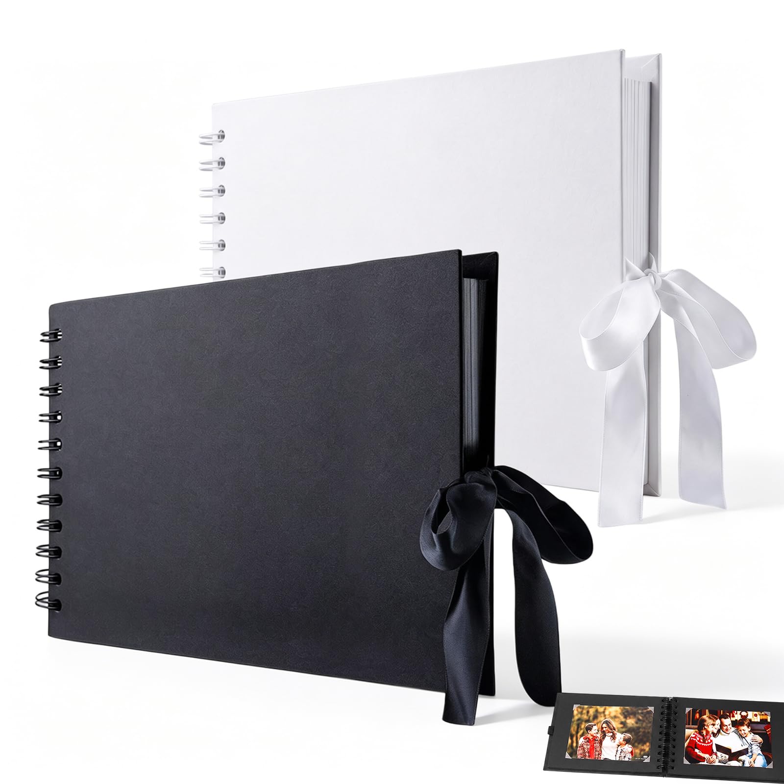 2 PCS Small Scrapbook Photo Album, a5 DIY Scrap Book 30 Pages Memory Book