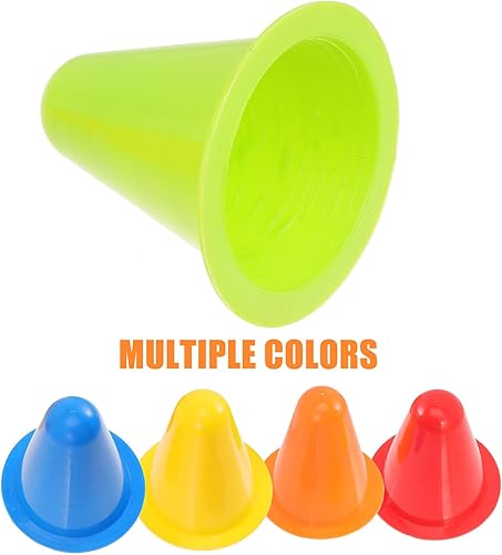 Miniatura 5 de Luxshiny 25 piezas a prueba de viento pequeños conos de marcador deportivo para patinaje agilidad entrenamiento de plástico inferior plano estable