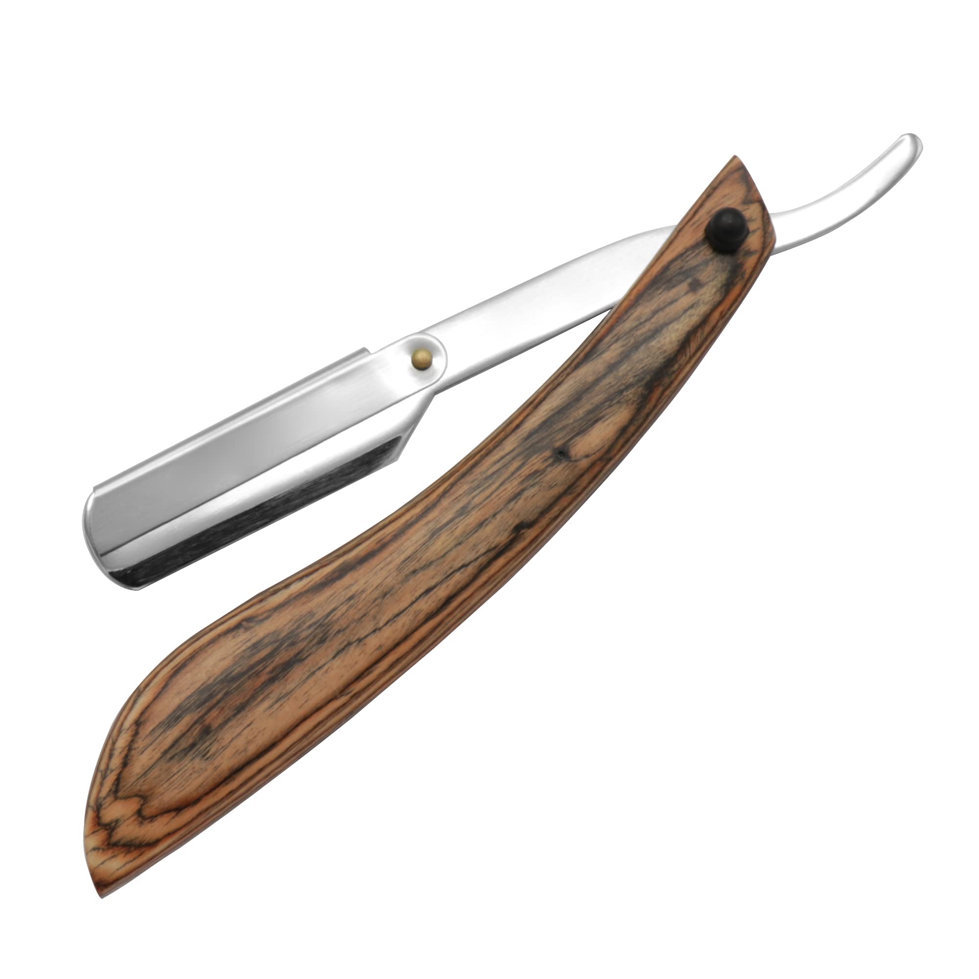 Amazon.com: Chocho Track Maquinilla de afeitar de borde recto para hombres,  barbero con mango de madera artificial, maquinilla de afeitar plegable de  acero inoxidable, maquinilla de afeitar de corte : Belleza y