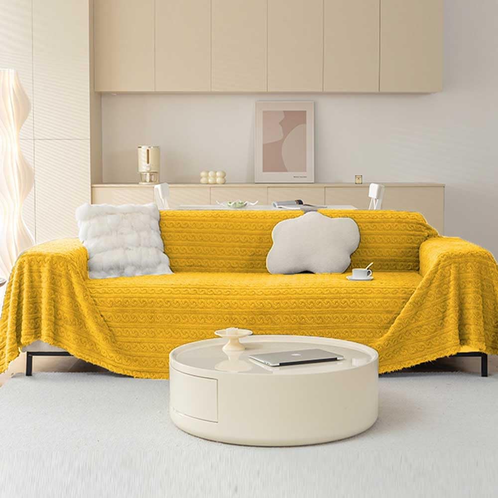 L - Funda de sofá impermeable para sofá L-Sd, manta térmica antideslizante para 1/2/3/4 plazas, protector de sofá con cable (118 x 130 cm), perfecta para decoración del hogar
