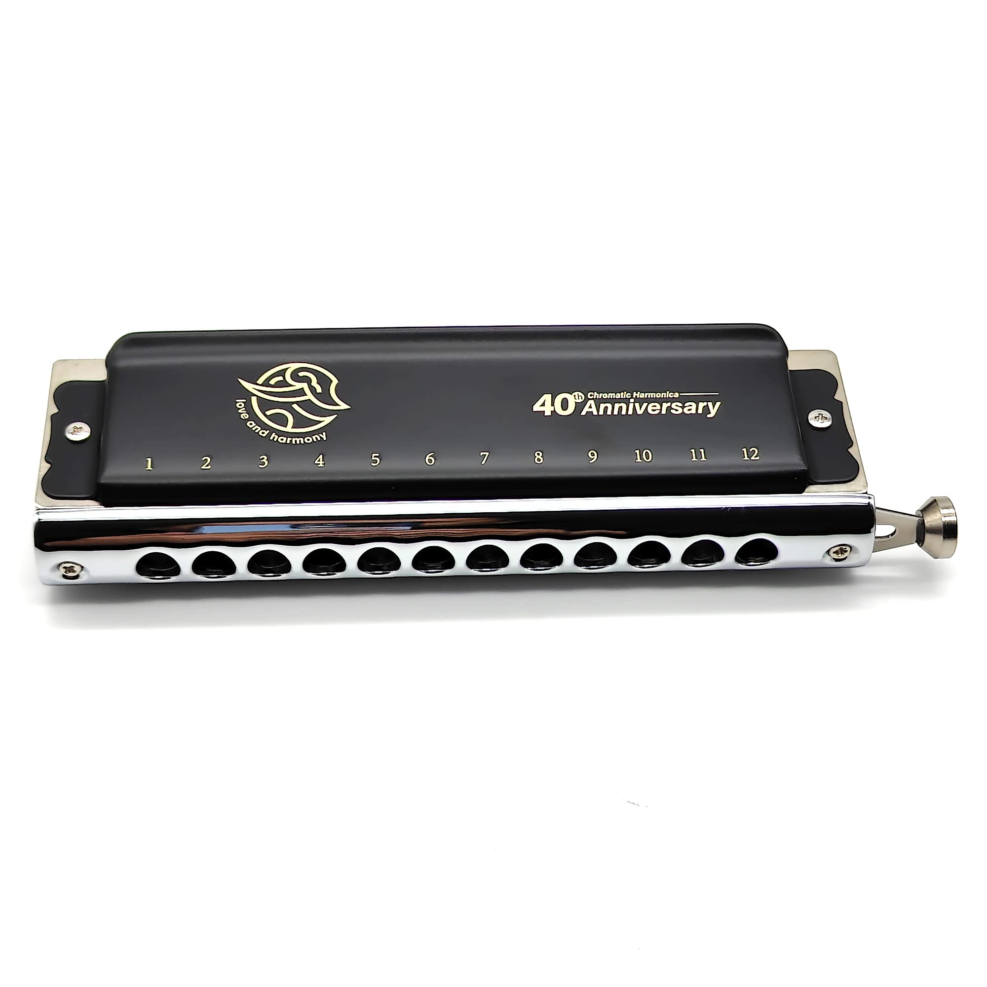 SWAN Harmonijka chromatyczna z 40 rocznicami, 12 otworów, 48 tonów, usta, organy Dreamer, Harmonijka C dla profesjonalnych początkujących ćwiczących instrumenty muzyczne