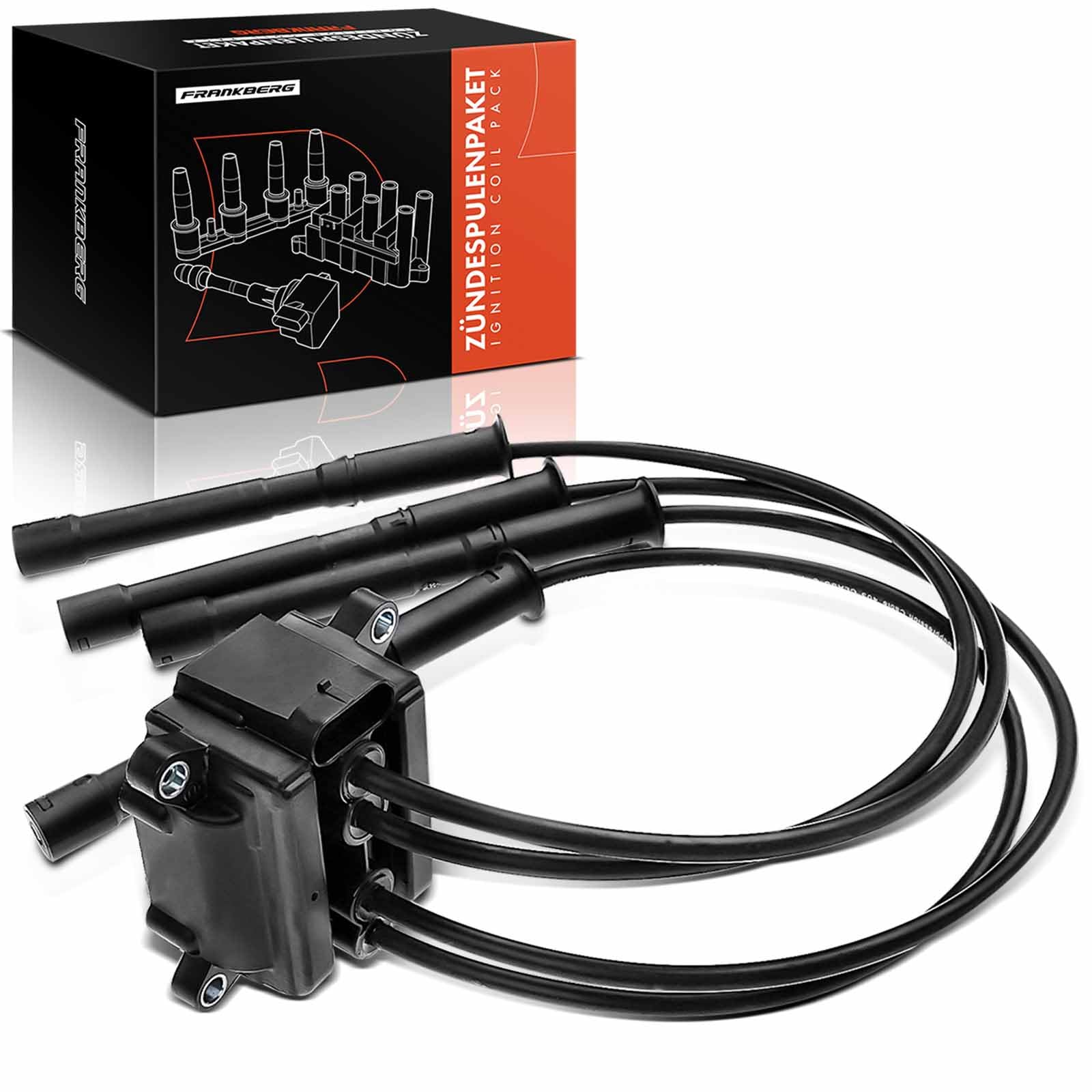 Frankberg 1x Ignition Coils Pack Compatible with Clio Grandtour KR0/1_ 1.2L 2008-2011 Kangoo KC0/1_ 1.2L 2001-2020 Twingo I C06_ 1.2L 2001-2007 Replace# 8200702693