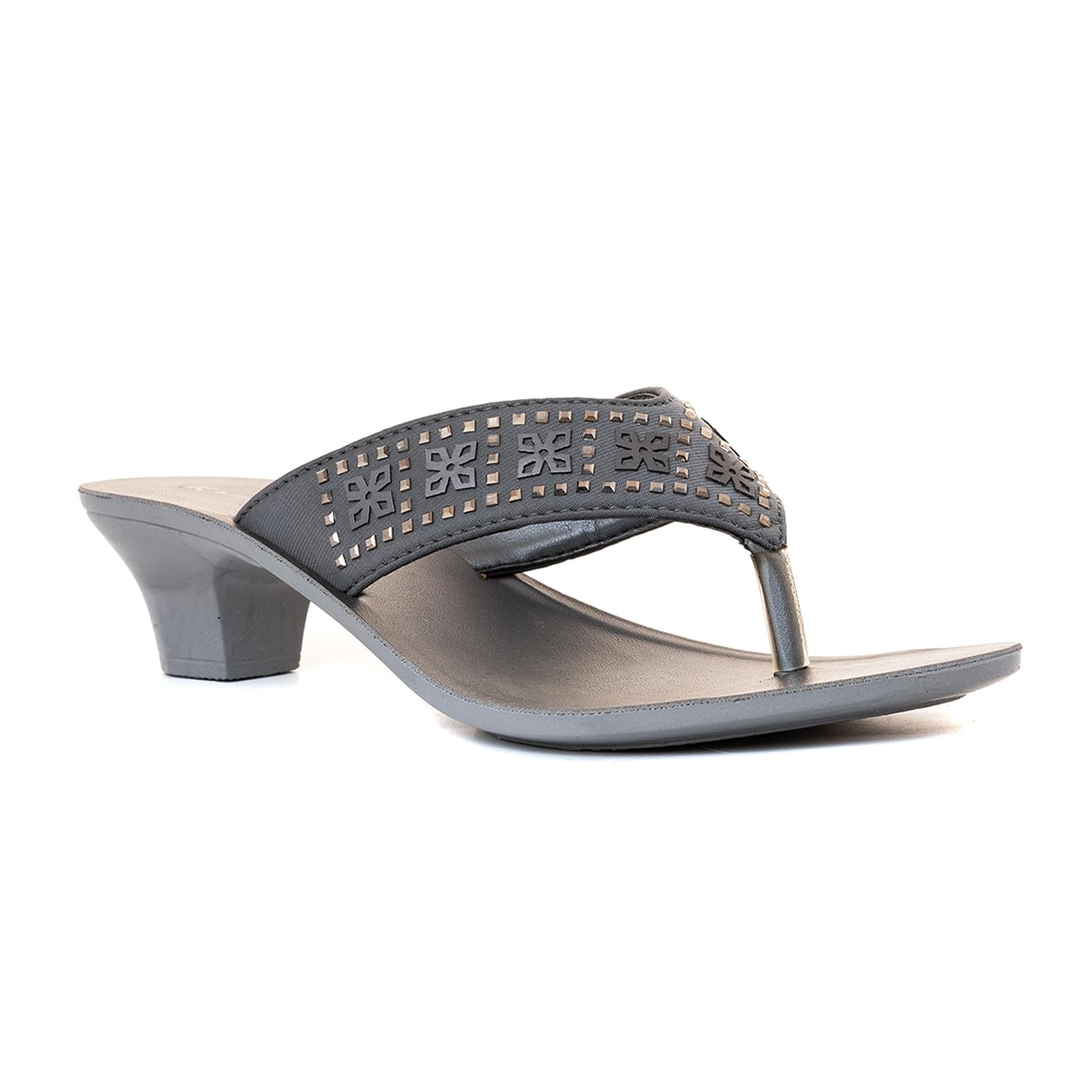 Khadims Grey French Heel Slip On Sandal for Women (5260722) (B0CX4M338N) Amazon Price History, Amazon Price Tracker