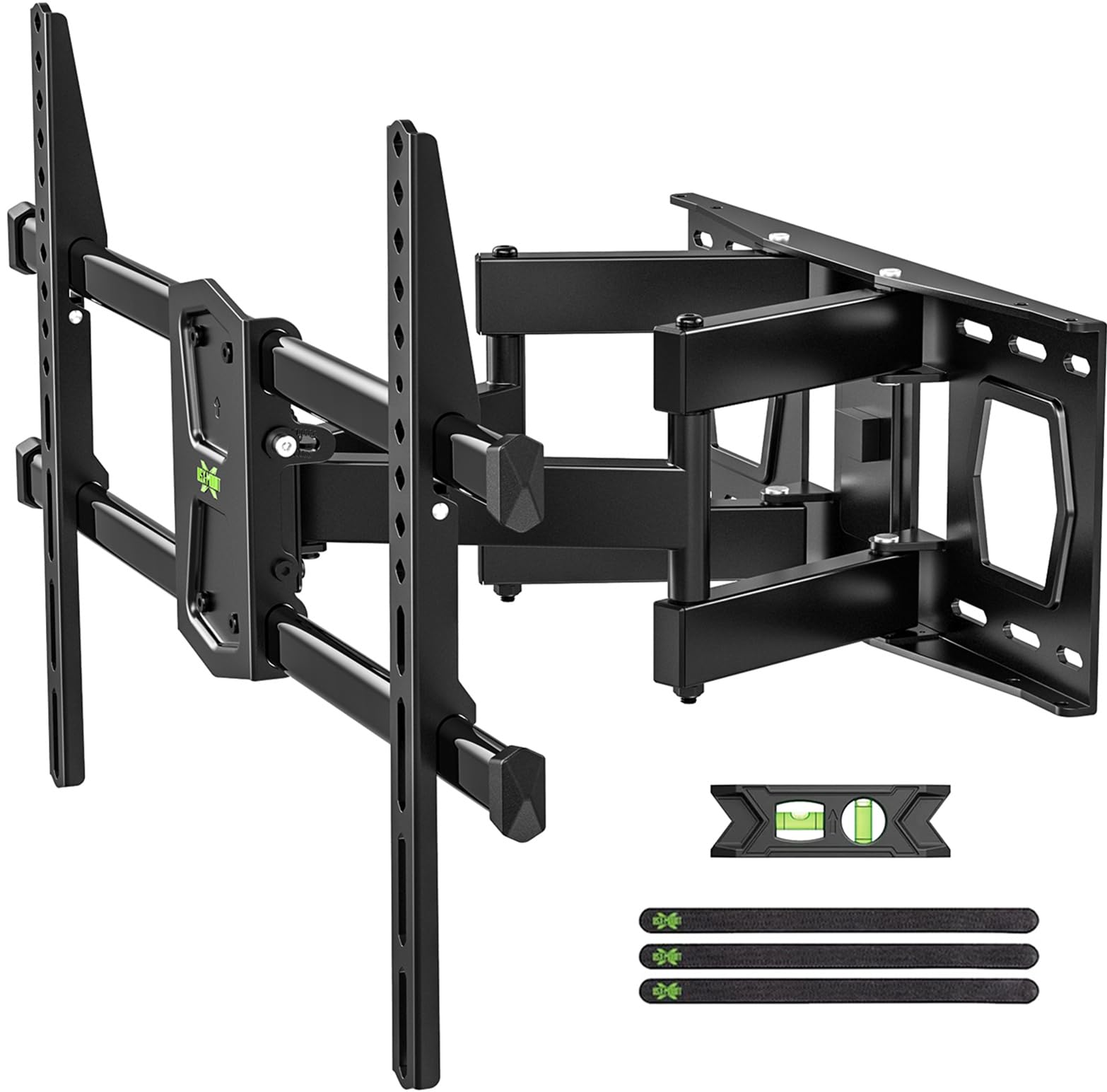 USX MOUNT Full Motion TV Wall Mount for 42"-84" TVs, Swivel and Tilt TV Mount, Wall Mount TV Bracket with Articulating 6 Arms, Max VESA 600x400mm, 120 lbs, 16" Wood Studs with Wall Drilling Template