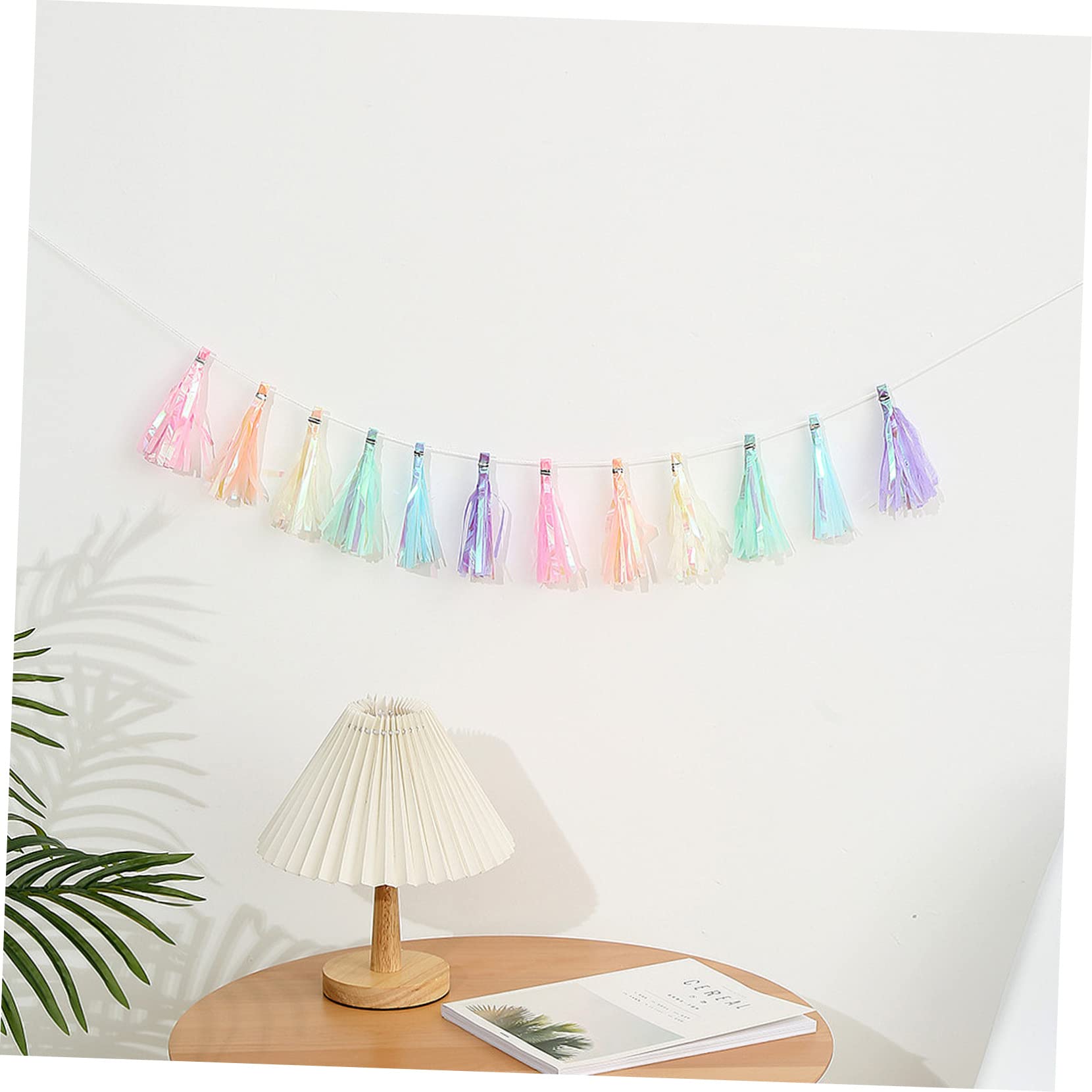 8piezas Guirnalda De Banderines De Papel Flecos Coloridos Decoración Para Fiestas De Cumpleaños Bautizos y Eventos Especiales Para Añadir Estilo y Alegría Tus Celebraciones