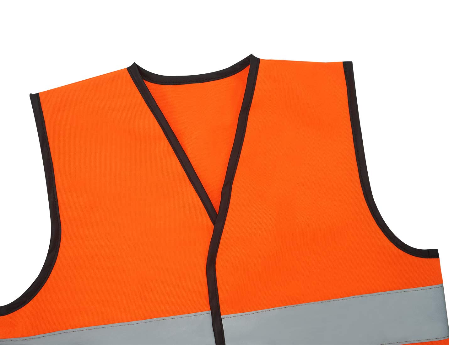 AIEOE 10 Pièces Enfant Gilet Fluorescent de Sécurité Durable Veste Haute Visibilité Sans Manches Fille Garçon Gilet Réfléchissant Vélo Running Randonnée Fluorescent Orange 01
