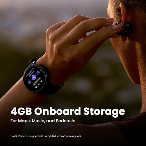 Miniatura 4 de Amazfit Reloj inteligente Active Max con pantalla AMOLED de 1.5 pulgadas, batería de 25 días, mapas sin conexión, GPS, almacenamiento de 4 GB, más