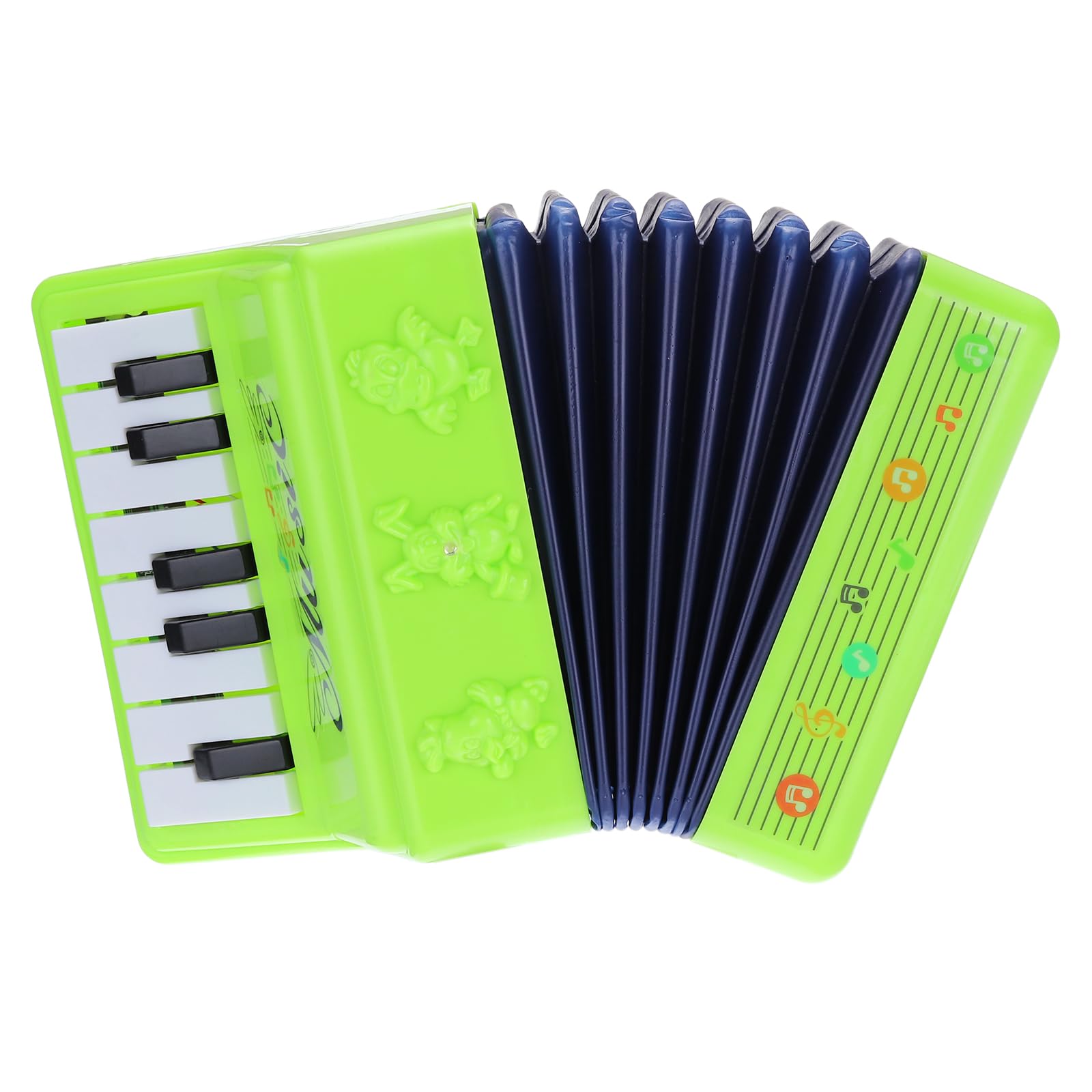 sourcing map Accordéon 13 touches - Mini instrument de musique - Cadeau éducatif pour adultes débutants - Vert