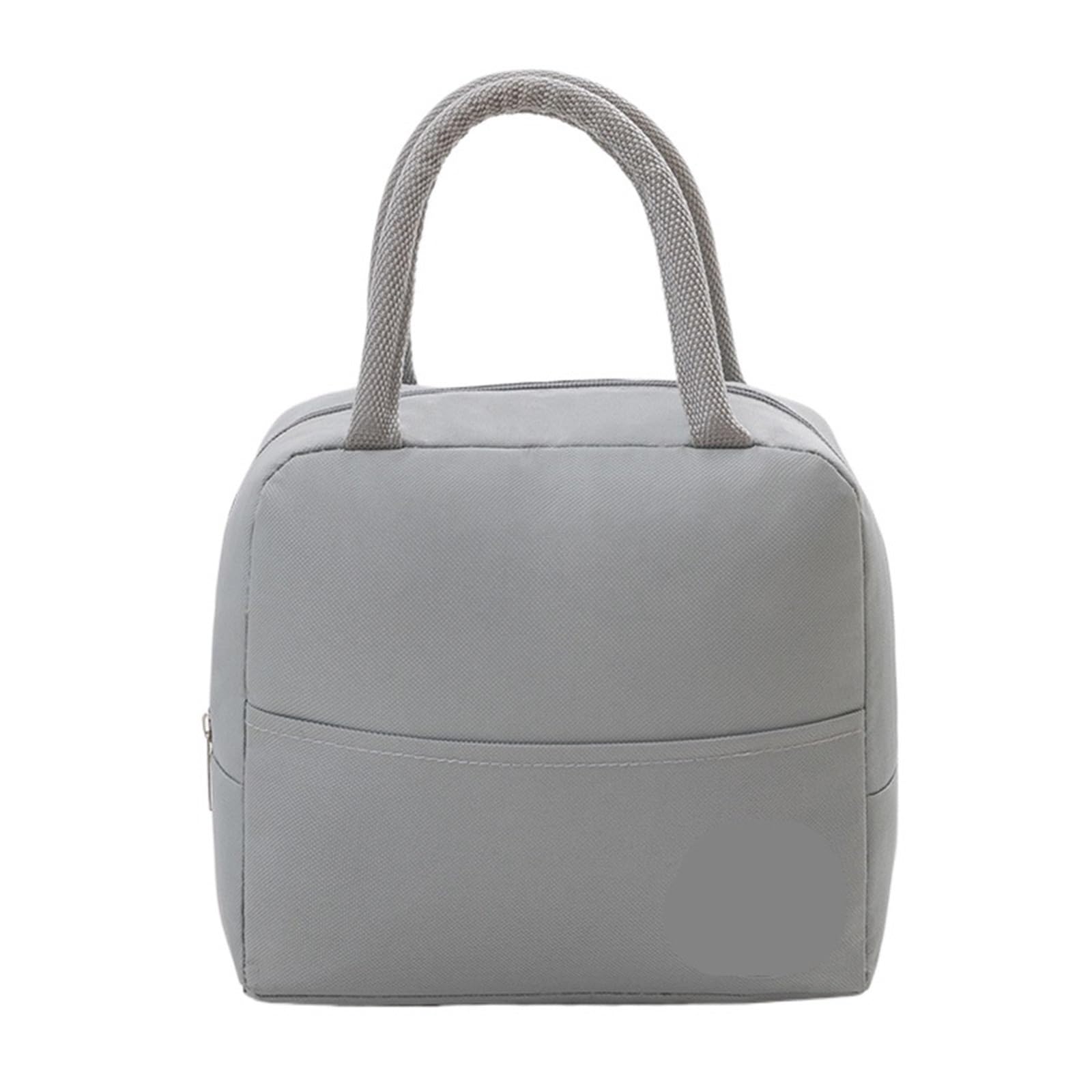 Torba piknikowa, 2 szt. aluminiowa folia izolacyjna lodówka torba chłodząca przenośna praca jedzenie piknik świeże termiczne pudełko torby bento(Grey)