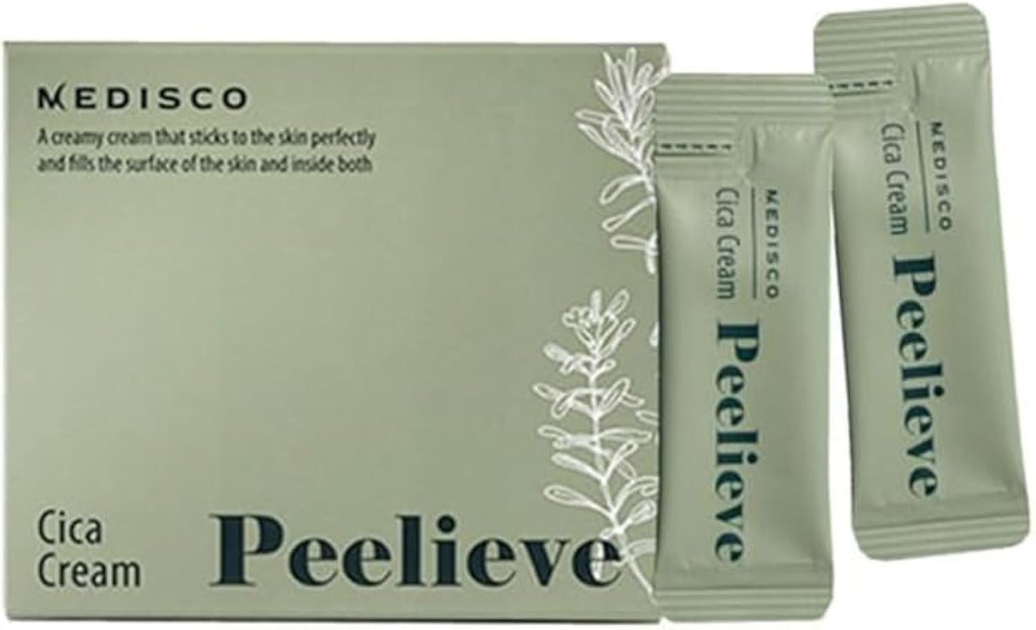 Medisco Peelieve Cica Cream Sachet of 2ml x 30pcs - After BB Glow Treatment, After BB Glow Care, Microneedling Moisturizing Lotion for Dry Skin | Body Lotion & Facial Moisturizer