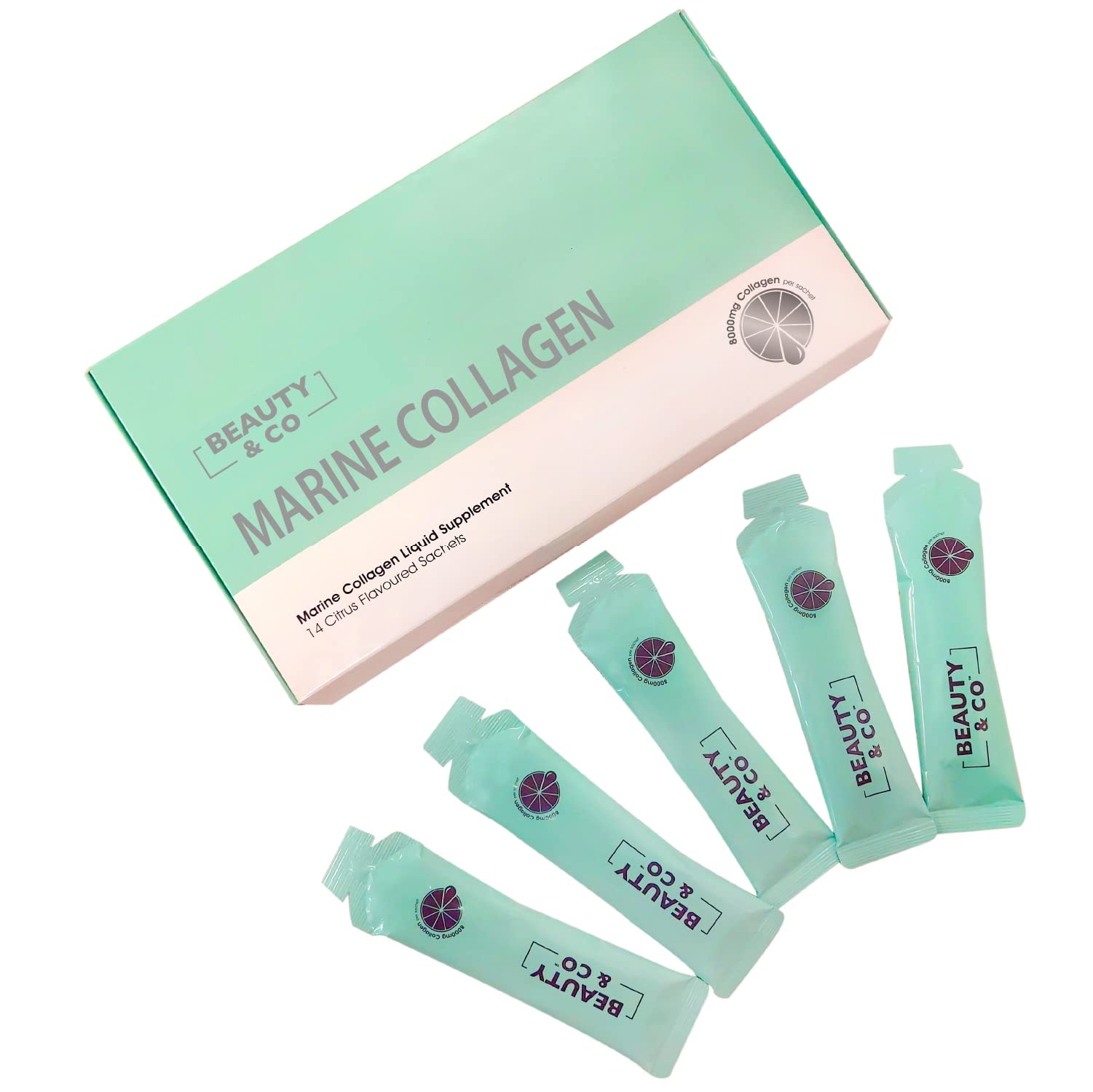 Buy Marine Collagen 8000mg Liquid Supplement Boosted with Vitamin C