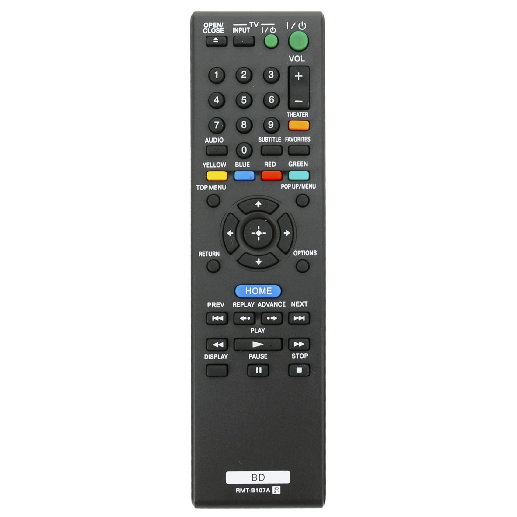 Allimity RMT-B107A RMTB107A Replacement Remote Compatible with Sony Blu-ray Disc DVD Player BDP-S570 BDP-S370 BDP-S470 BDP-S270 BDP-BX57 BDP-BX37