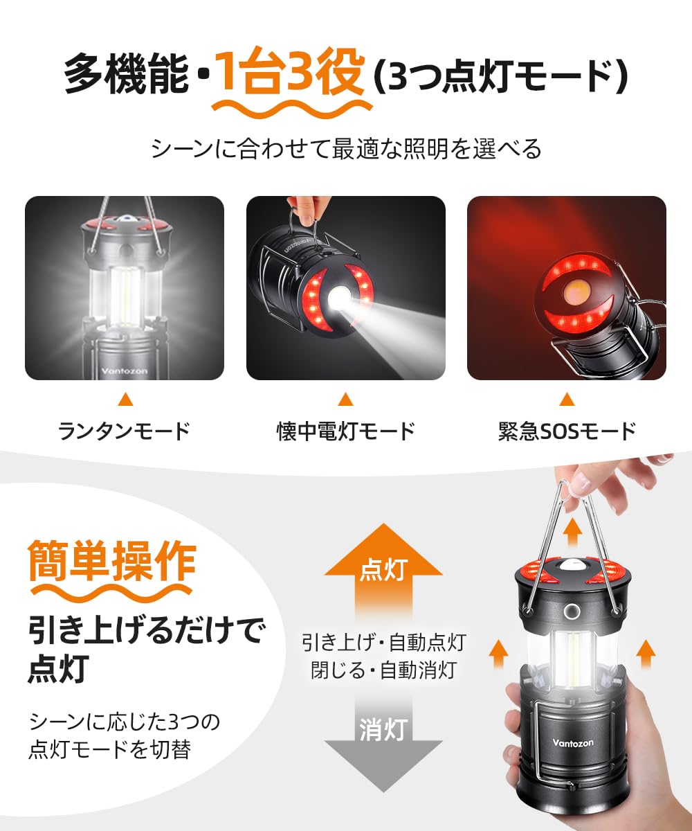 Amazon.co.jp: 【2024革新モデル・1台多役】 ランタン led 高輝度 led