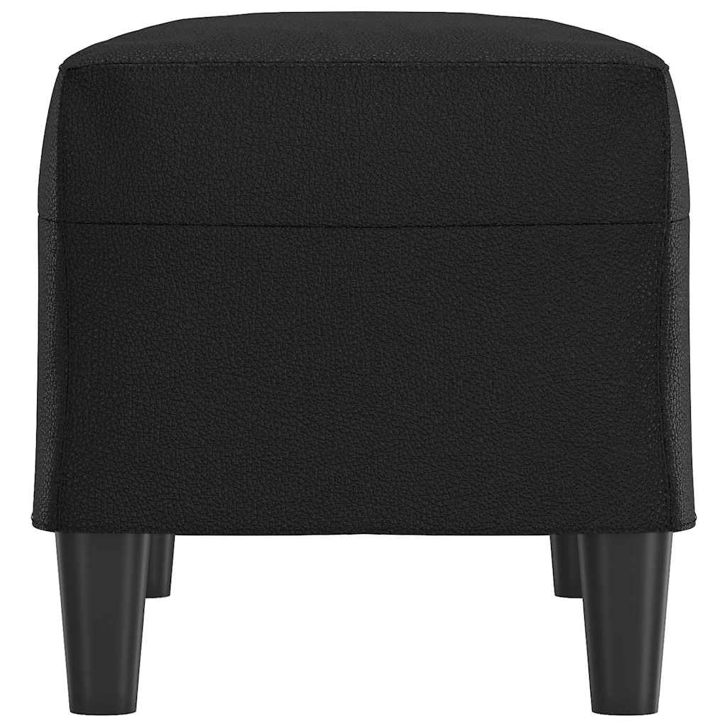 Banco de piel sintética negra 70 x 35 x 41 cm acolchado con espacio de almacenamiento, marco de madera, baúl multifuncional como reposapiés, asiento para pasillo, dormitorio, salón, comedor