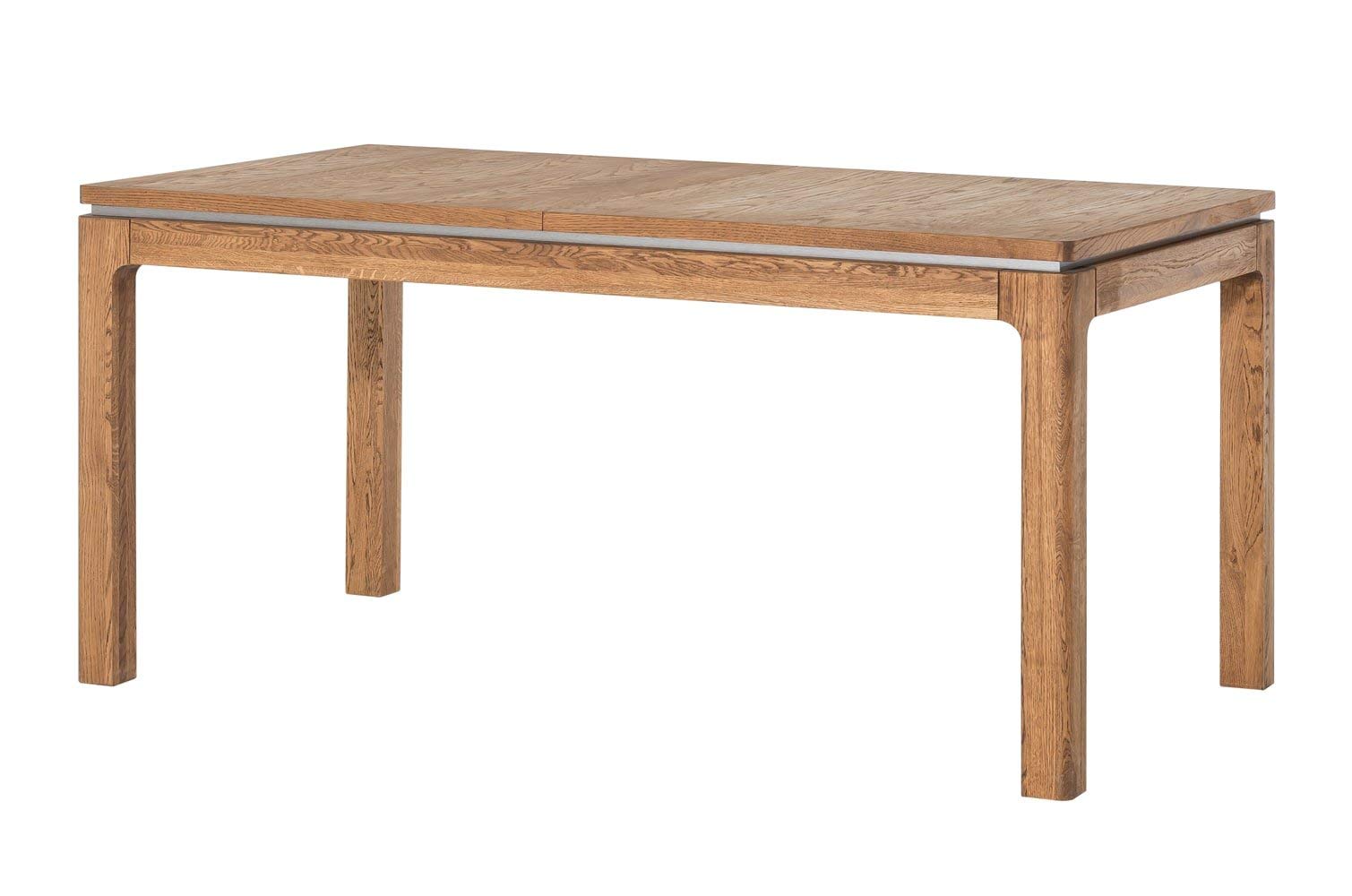 LoftStory Mesa de Comedor Extensible de Madera de Roble Montenegro 40, 160-250 x 90 x 78 cm, Madera Maciza Roble, Ideal para Cocina Salon, Muebles Diseño Estilo Nordico, Color Roble Rustico