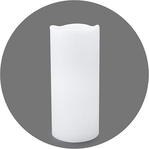 Miniatura 8 de YINCHI Vela sin llama impermeable para exteriores con temporizador, luz LED parpadeante de plástico blanco que funciona con pilas, pilar eléctrico