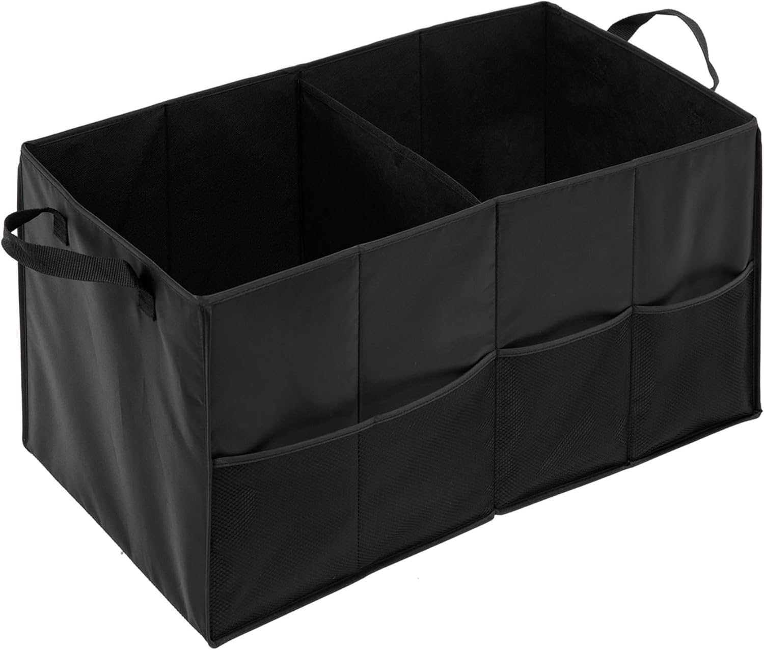 HANBAOLIMIN Trunk Organizer compatible with Sedan Hatchback for Dacia Sandero III | DJF | BJ ab 2021, Heavy Duty Cargo Storage Box Auto Interior Organization Black