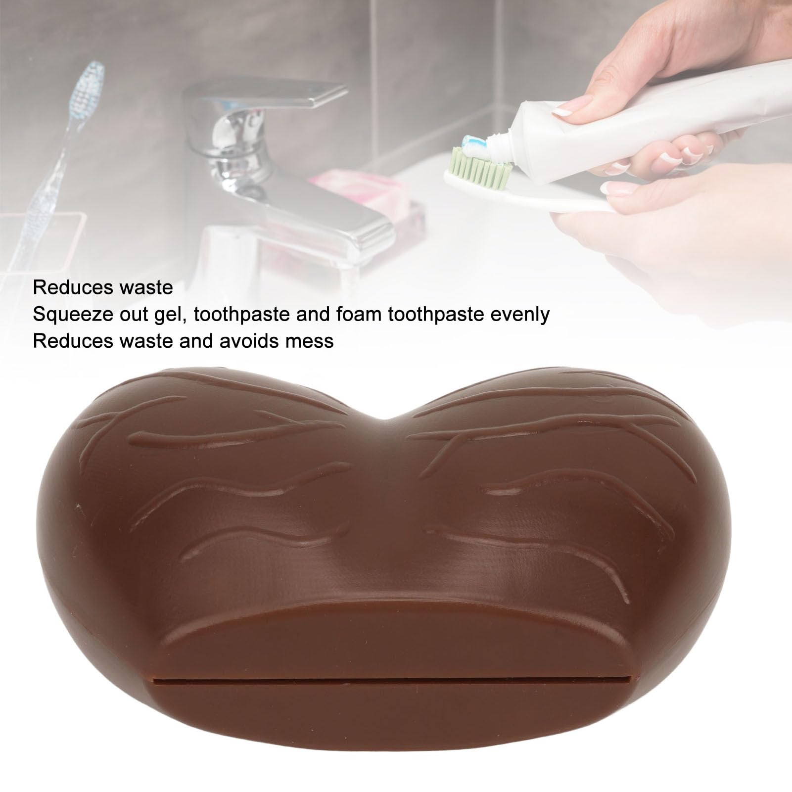 Toothpaste Squeezer, ABS Reduce Waste Toothpaste Squeezer Dispenser Labor Saving for Travel (Black)