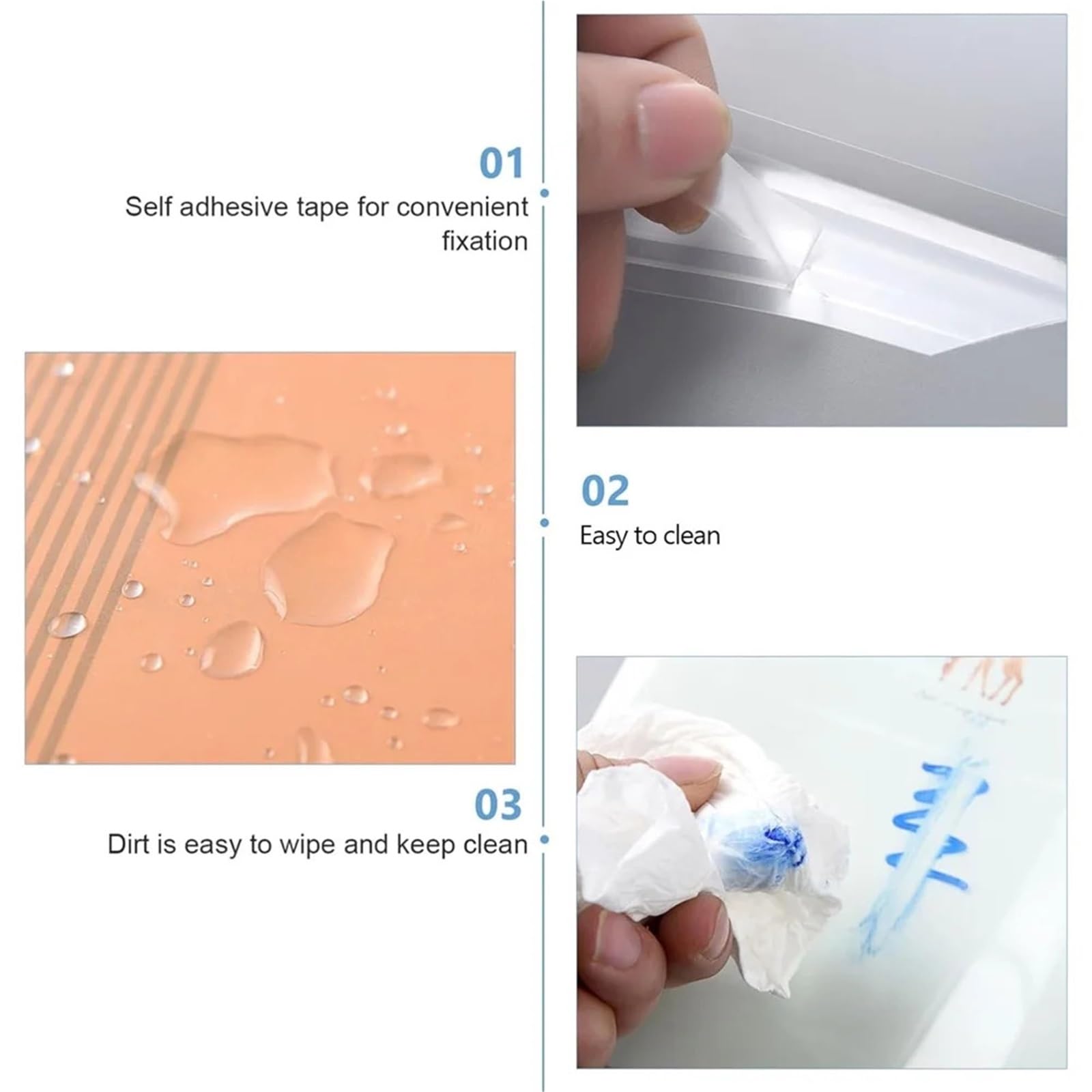 10er-Packung Buchumschläge, transparent, ultradünn, kratzfest, passend for A4-Formate, for Lehrbücher/Notizbücher – Schulbedarf/Zuhause/Büro Für Bücher Hefte(Mixed-30PCS)