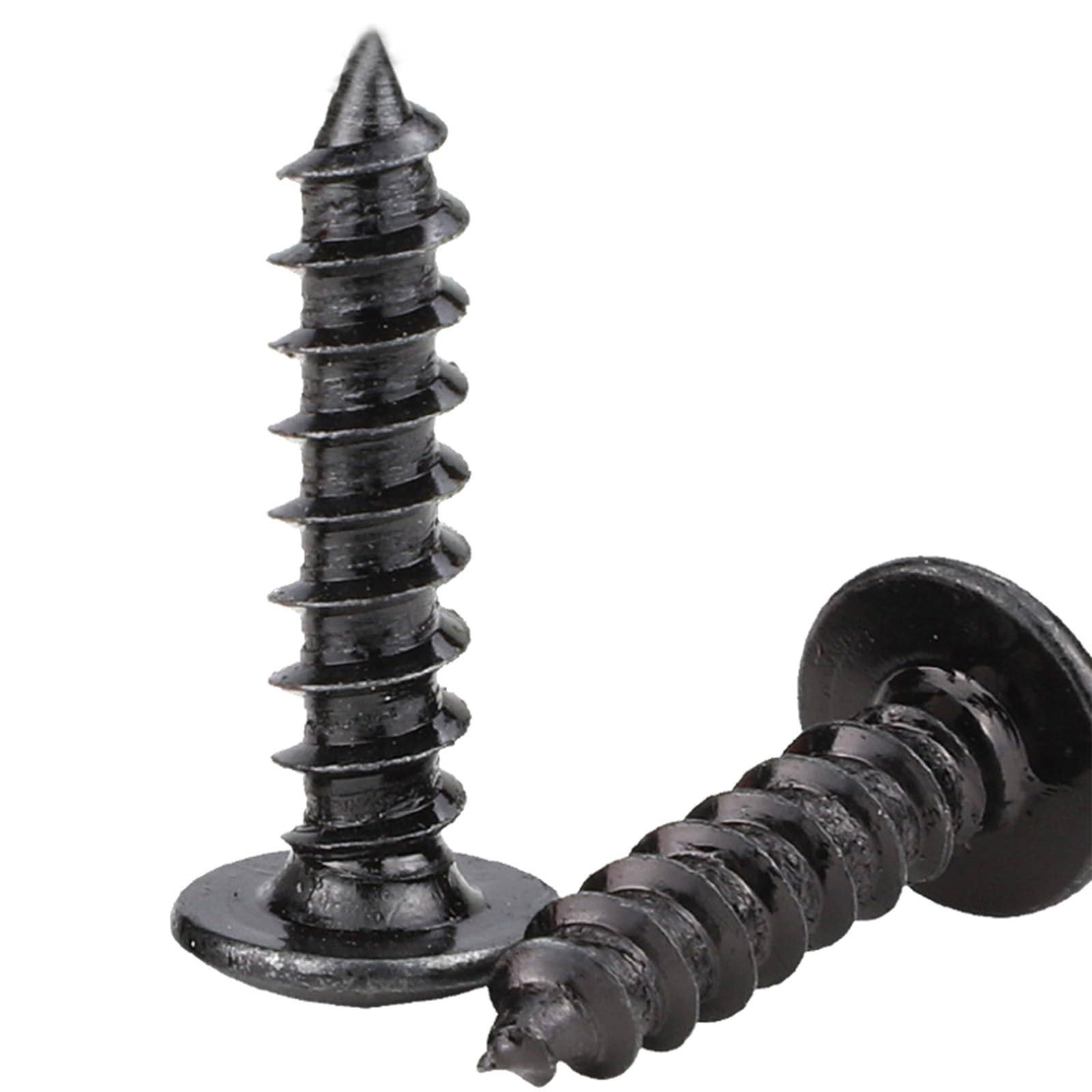 BACSHBY 20 Pcs M5x60mm Self-Tapping Wood Screws Carbon Steel Mushroom Head Set Sheet Metal Nails Full Thread Black Furniture Machinery Screws - Image 2