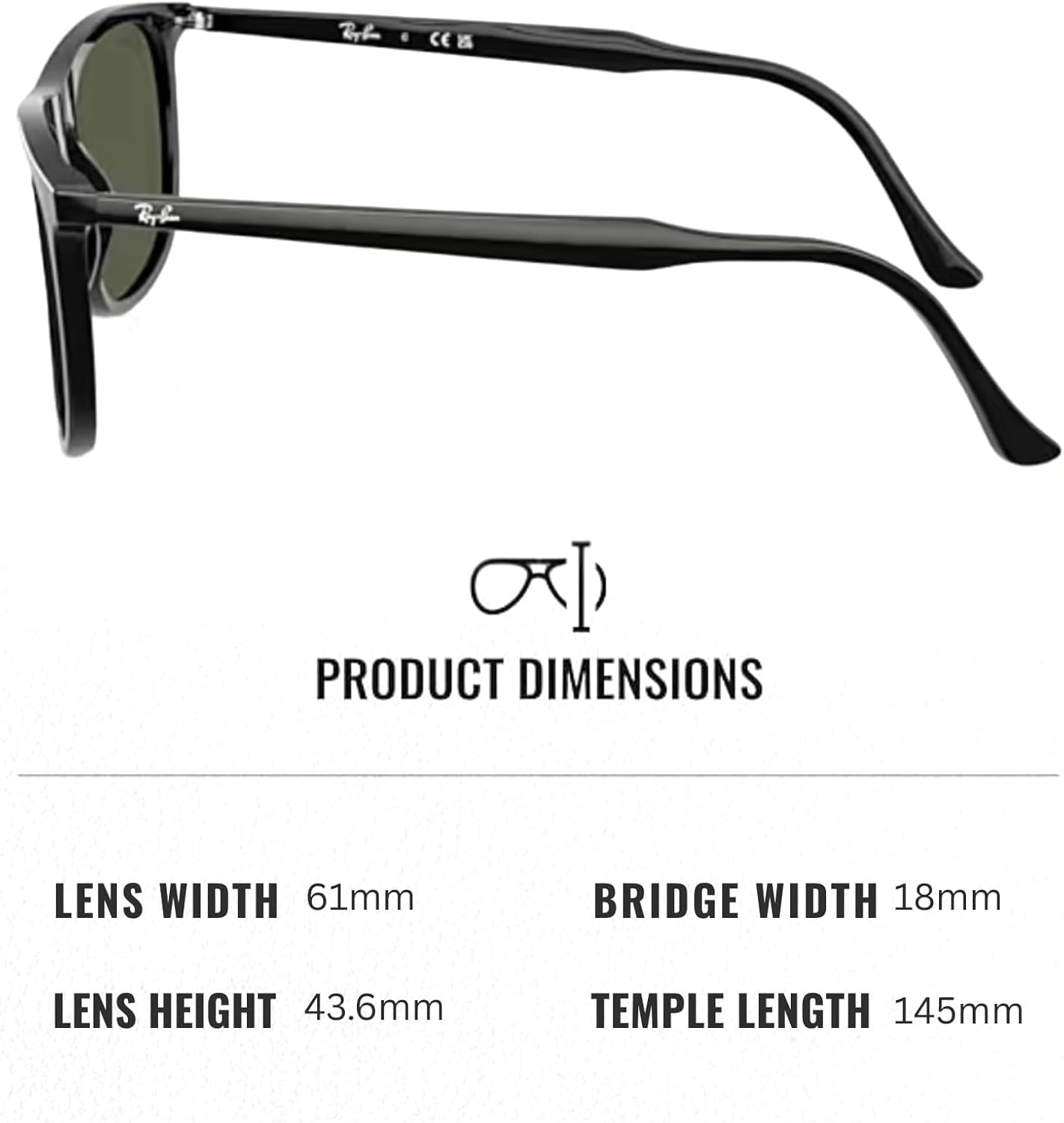 Ray-Ban RB2216 Rectangle Shaped Sunglasses for Men & Women with Official RAYBAN Eyewear Kit