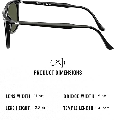 Miniatura 4 de Ray-Ban RB2216 Rectangle Shaped Sunglasses for Men & Women with Official RAYBAN Eyewear Kit